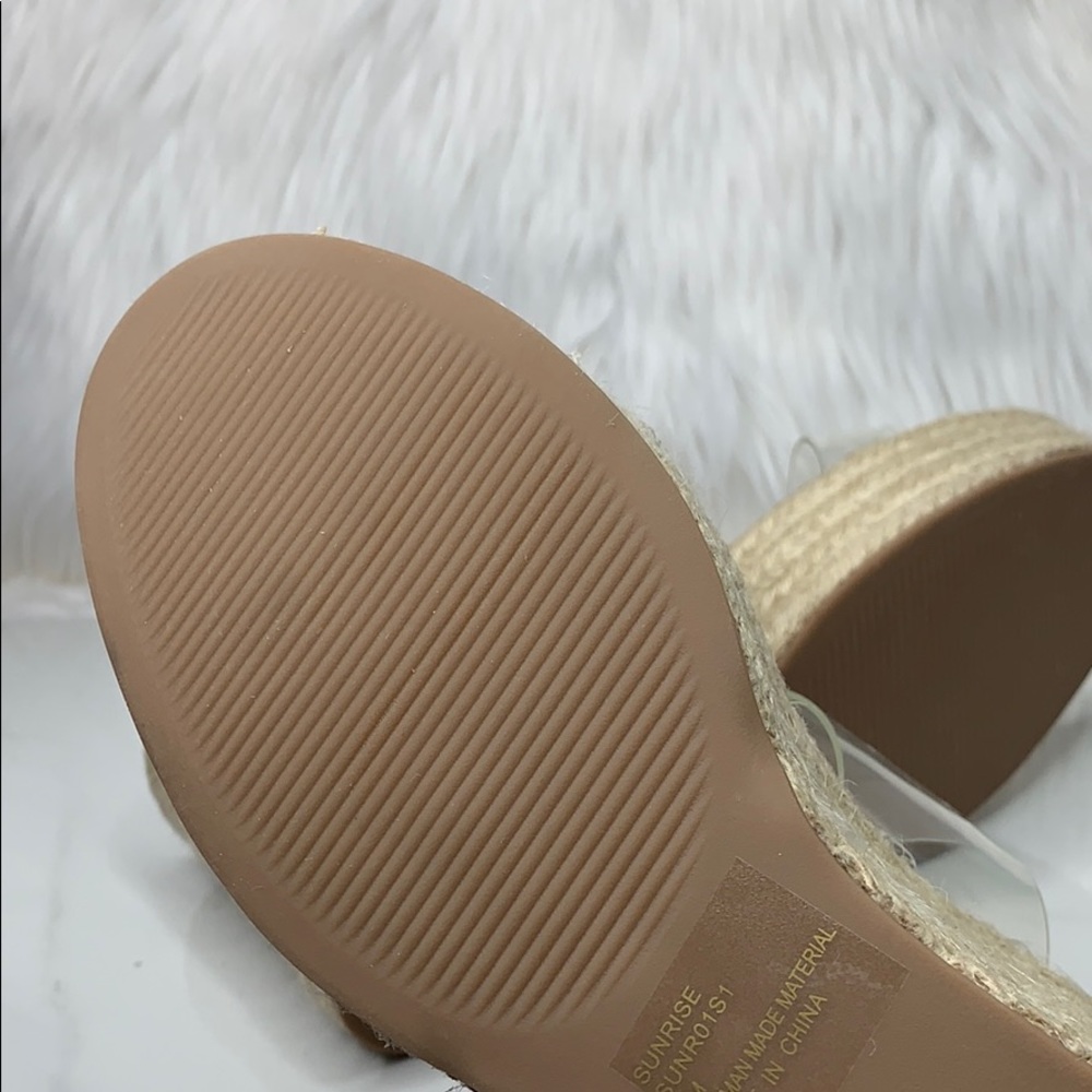 🚫SOLD🚫 New Steve Madden Clear Espadrille Wedges - Picture 9 of 9